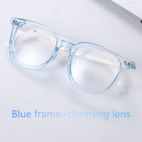 Blue Plastic Frame + Photochromic Lens
