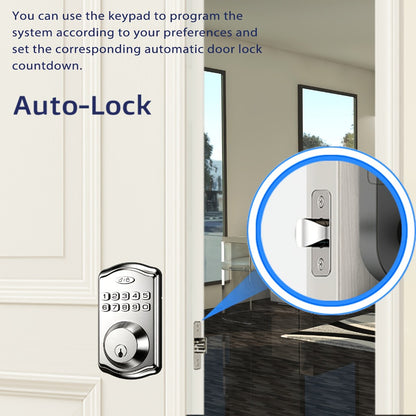 Tuya Smart Front Door Lock with Fingerprint & Keypad, Bluetooth App Control, Auto Lock, Vacation Mode & Hidden Key Backup – Digital Keyless Entry Electronic Lock for Home Apartment Office