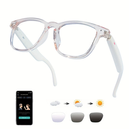 AI Smart Glasses with Real-Time Translation for 160+ Languages, ChatGPT Voice Assistant, HD Calls & Hi-Fi Music – Open-Ear Audio Glasses for Men & Women