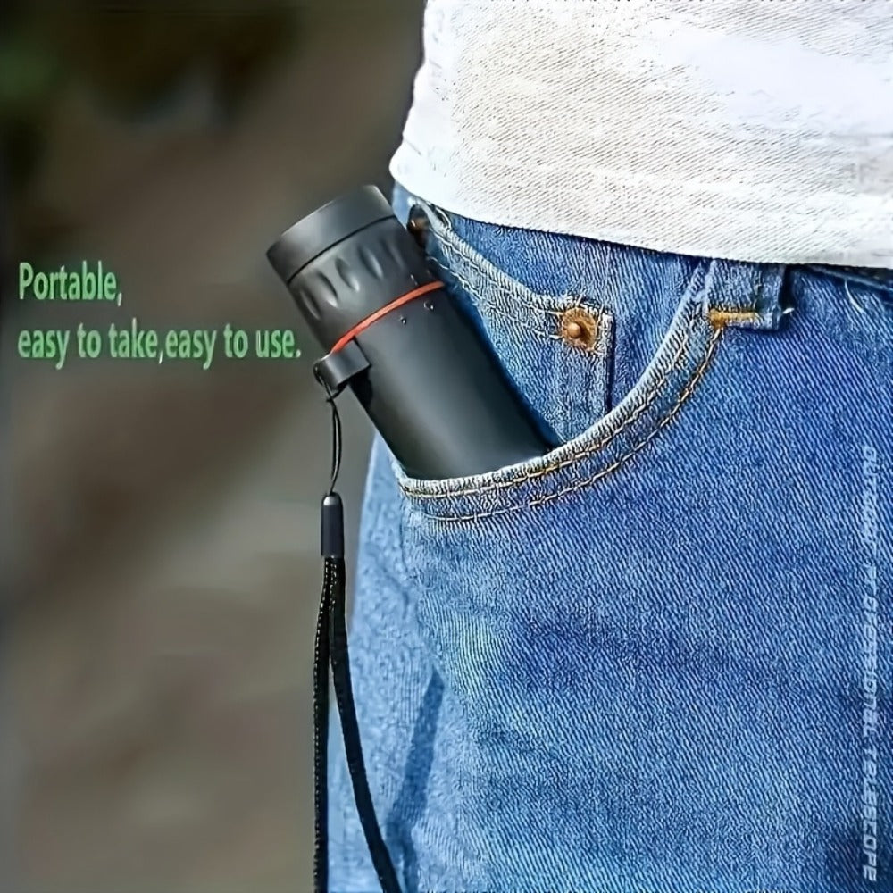 10X25 Monocular Telescope with Ergonomic Rubber Grip | Lightweight Fixed Focus 10X Zoom 25mm Lens for Hiking, Camping, Birdwatching, Hunting & Outdoor Sports