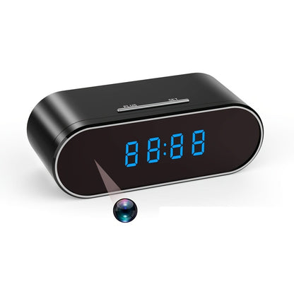 1080P WiFi Clock Camera Battery Powered, Hidden Nanny Cam with 64GB Memory Card Included, Night Vision, Motion Detection, Loop Recording, 2.4GHz Wireless, Remote Live View for Home Office Warehouse