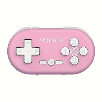Mini Keychain Gaming Controller Bluetooth Mobile iOS Android - Gyroscope Axis Turbo Dual Vibration Wake Function 180mAh 5-Hour Battery Portable Pocket Gamepad