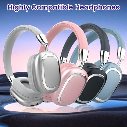 Noise Canceling Wireless Over-Ear Headphones Bluetooth 5.3 Metal 90° Rotating Earpads 6-8Hr Playtime for Music Gaming Commuting iOS Android Windows Compatible