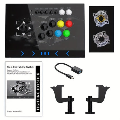 Arcade Stick DOYO KT511 for Nintendo Switch, PS3, PC & Android – 8-Way Square Gate Joystick, Turbo Function, Metal Case, Ergonomic Fighting Game Controller for Street Fighter & Beat-Em-Up Games