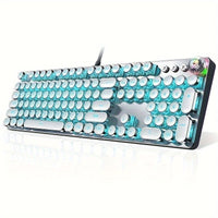Bright Moon White-Sky Blue Single Keyboard