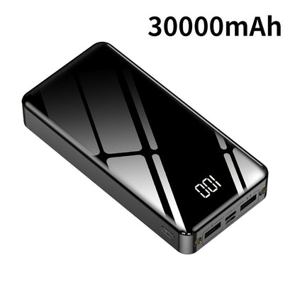 4-Port 100000mAh High Capacity Power Bank 30000mAh 50000mAh 80000mAh, Type-C Fast Charging LED Display Outdoor Emergency Backup Battery Pack for iPhone Android Samsung Tablets – Black Red Available