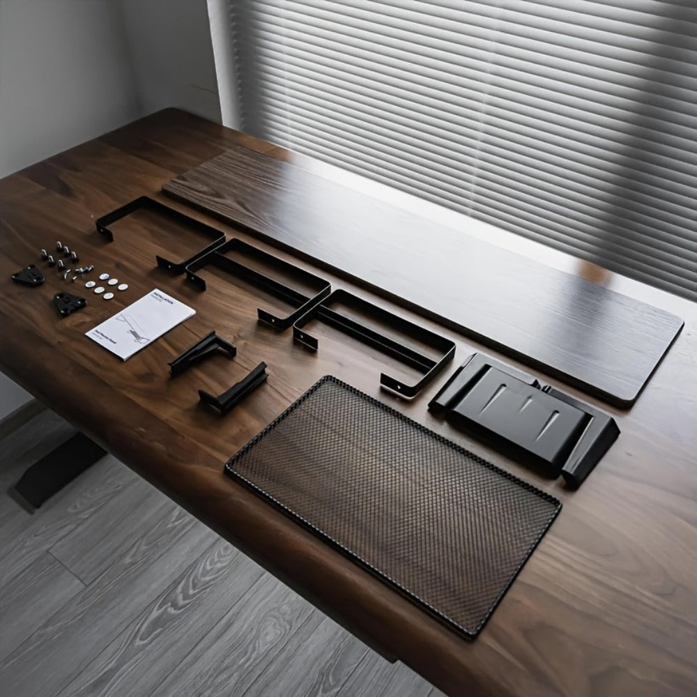 Monitor Stand Organizer with Headset Holder Phone Stand & Game Controller Holder, Versatile Desktop Riser for Computer Monitor Laptop, Gaming & Home Office Desk Organizer