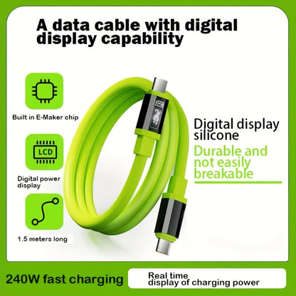 240W USB-C Fast Charging Cable 3/5 Pack 1.5M, Super Fast Charger Cord Compatible with iPhone 15 16, Samsung Galaxy S25 S24, iPad, MacBook, Android & All Type-C Devices, Sturdy Flexible Cord
