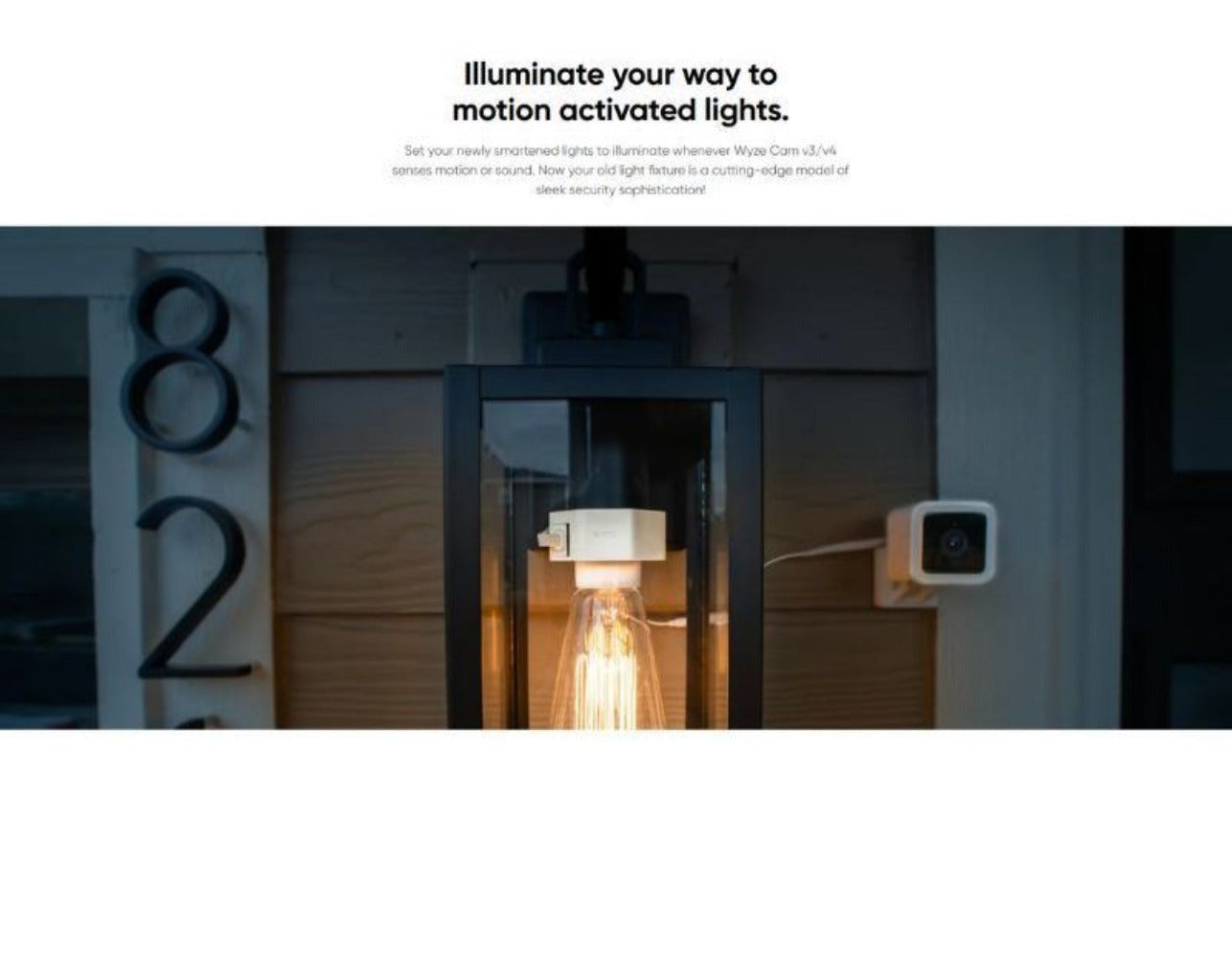 Wyze Lamp Socket Power Adapter for Wyze Cam v3 & v4 – Powers Camera via Exterior Light Fixture, Motion-Activated Security Light, Dusk to Dawn Scheduling, Wireless Sync Up to 5 Sockets, Wyze App (Camera Sold Separately)