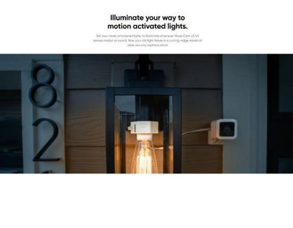 Wyze Lamp Socket Power Adapter for Wyze Cam v3 & v4 – Powers Camera via Exterior Light Fixture, Motion-Activated Security Light, Dusk to Dawn Scheduling, Wireless Sync Up to 5 Sockets, Wyze App (Camera Sold Separately)