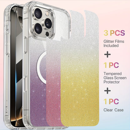 MagSafe iPhone Case with Screen Protector & Camera Lens Protector – N52 Super Magnet Shockproof Clear TPU PC Cover, Anti-Yellow, 3-in-1 Bundle for iPhone 16 16 Plus 16 Pro 16 Pro Max 15 14 13 11