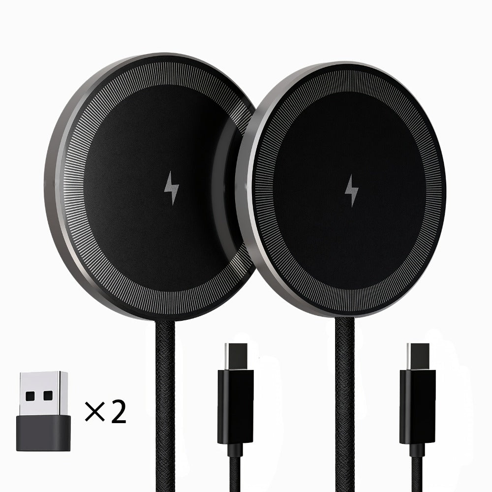 Ultra Slim Magnetic Wireless Charging Pad 15W Multi-Pack – 2-Pack & 3-Pack Value Set for iPhone 17 Air 16 15 14 13 12 11 Pro Max & AirPods 4 3 2 Pro | 0.6cm Thin 65g Portable Travel Charger | White Black