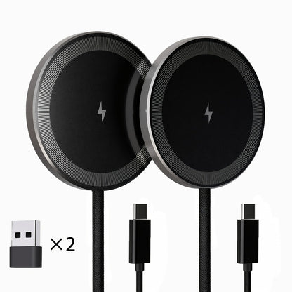 Ultra Slim Magnetic Wireless Charging Pad 15W Multi-Pack – 2-Pack & 3-Pack Value Set for iPhone 17 Air 16 15 14 13 12 11 Pro Max & AirPods 4 3 2 Pro | 0.6cm Thin 65g Portable Travel Charger | White Black