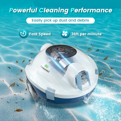 Cordless Robotic Pool Cleaner with 90-Min Runtime – Self-Parking Auto Vacuum | Floating Bracelet Retrieval | Covers 65Ft / 1100 Sq Ft | Lightweight for Above Ground & In-Ground Flat Bottom Pools | 5 Colors