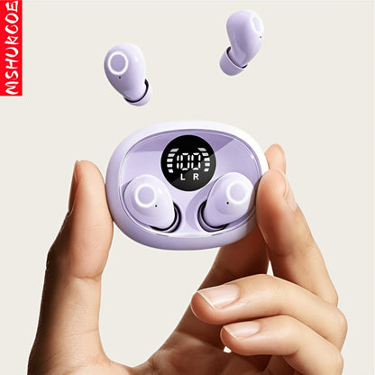 Invisible Sleep Earbuds Bluetooth 5.4 Mini Ultra Compact True Wireless – Noise Cancelling Hi-Fi All Day Wear Touch Control USB-C for Running Sleeping Compatible with All Phones