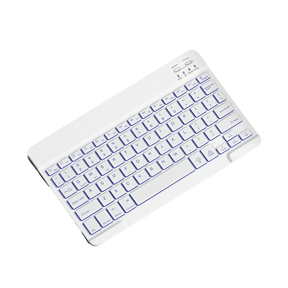 RGB Backlit Keyboard and Mouse Combo 7 Color LED – Ultra-Thin Scissor Keys Quiet Wired Set for PC Desktop Laptop | Black White | Home Office Gaming Desk Setup Keyboard Mouse
