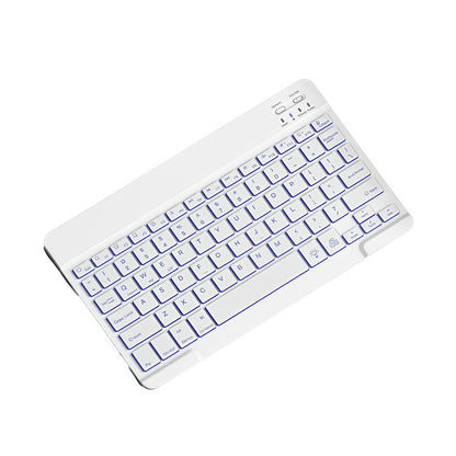 RGB Backlit Keyboard and Mouse Combo 7 Color LED – Ultra-Thin Scissor Keys Quiet Wired Set for PC Desktop Laptop | Black White | Home Office Gaming Desk Setup Keyboard Mouse