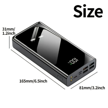 100000mAh Power Bank 22.5W Fast Charging Portable Charger with LED Display & Flashlight – High Capacity 30000mAh Battery Pack for iPhone Android Samsung Tablet Camping Outdoor Travel Emergency