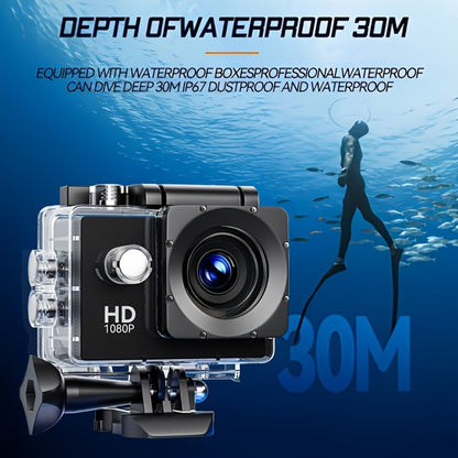 1080P Waterproof Action Camera for Kids & Beginners – 170° Wide Angle, 2" LCD, 90-Min Battery, Accessory Kit for Swimming, Cycling, Rock Climbing & Outdoor Sports Gift