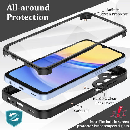 Samsung Galaxy A-Series Rugged Case with Built-In Screen Protector – Full Body Shockproof Phone Cover for Galaxy A15 A16 A17 A36 A37 A56 A57 5G | Heavy Duty Drop Protection