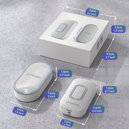 USB Plugin Wireless Doorbell Kit with 60 Melodies, 5 Volume Levels & Colorful LED Indicator, 1000ft Range, Silent Mode, Battery-Powered Transmitter, No Wiring for Home Office Apartment Elderly