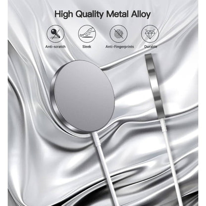 2-Pack MagSafe Wireless Charging Pad 15W Slim Magnetic Fast Charger for iPhone 17/16/15/14/13/12 Pro Max Plus – USB-C & Lightning Support, No Adapter Needed | Home & Office Value Pack | Silver