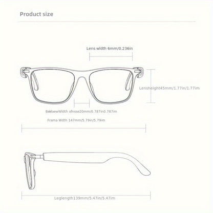 AI Smart Glasses with Real-Time Translation for 160+ Languages, ChatGPT Voice Assistant, HD Calls & Hi-Fi Music – Open-Ear Audio Glasses for Men & Women