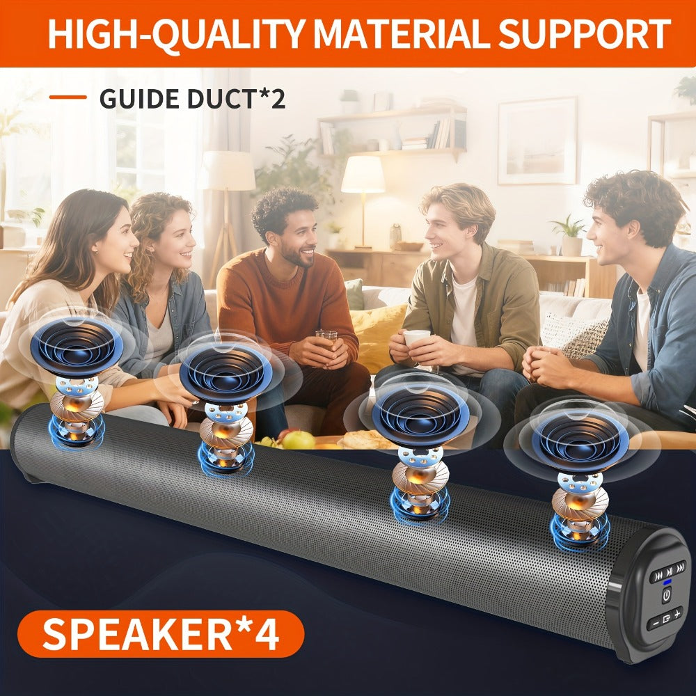 4D Surround Sound Subwoofer Speaker – Wireless & Wired, USB Plug & Play, Party Speaker for Laptop, Home Theater & Music Devices, Birthday Gift Idea