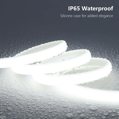 COB LED Strip Lights 10M 33ft 110V Connectable High Brightness Flexible Rope Light – No Dark Spots Indoor Outdoor Ceiling Kitchen Cabinet Closet Landscape Decor White Warm White