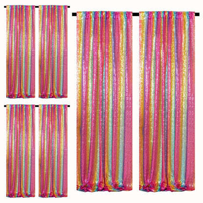 Sequin Backdrop Curtains 2FTx8FT Glitter Photography Background Panels for Party Wedding Birthday Stage Decoration Gold Yellow Shimmer Curtain Set 4 6 10 Panels Available