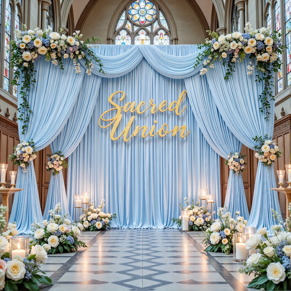2-Pack 10x10ft Spandex Photography Backdrop Curtains - Wrinkle-Resistant Polyester Background Cloth with Pole Pockets for Weddings, Birthdays, Banquets & Photo Studio Events