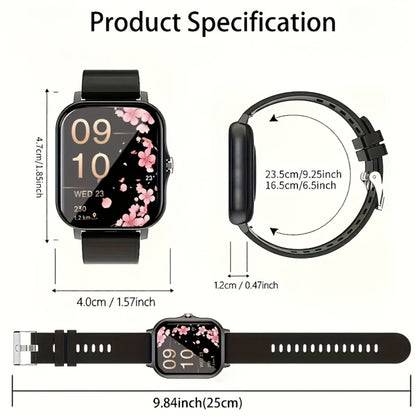 Navigation Smartwatch 1.83" Bluetooth 5.0 – Wireless Calling, Email Display, Location Navigation, Remote Camera, Music Player, Fitness Tracker – Unisex Gift Watch Black Pink Silver Gold