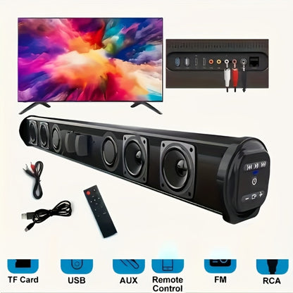 4D Surround Sound Subwoofer Speaker – Wireless & Wired, USB Plug & Play, Party Speaker for Laptop, Home Theater & Music Devices, Birthday Gift Idea