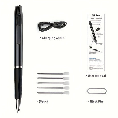 32GB Voice Activated Recorder with MP3 Player & 1080P Body Camera - Digital Recording Pen, Mini Belt Clip Design, Indoor Outdoor Surveillance, Conference Business Lecture Classroom