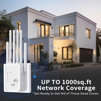 AX1200 WiFi 6 Mesh Extender 15888 Sq Ft Coverage, 135+ Devices, OFDMA, Gigabit Ethernet Port, Alexa Compatible, CISA Certified, Dual Band 2.4GHz & 5GHz, One-Touch Setup, White