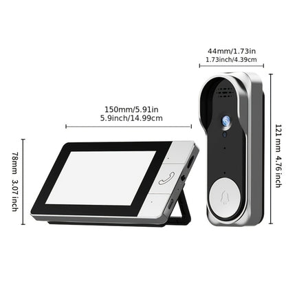 Wireless Security Camera System with Video Doorbell, Indoor Outdoor Surveillance, Long Battery Life, Two-Way Audio, Night Vision, Motion Detection, Smart App Control for Home Apartment Front Door