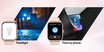 Smartwatch with Built-in Alexa FAWEIO 1.8" HD Touch Screen, Bluetooth Calling, 100+ Sport Modes, Fitness Tracker Heart Rate Sleep Monitor, Compatible with iPhone & Android – Smart Watch for Women Men 14 Colors