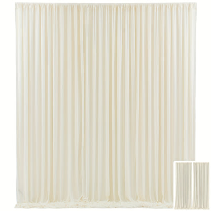 Party Backdrop Curtains 2pcs 59x118 Inch with Poles Wrinkle-Resistant Non-Transparent Fabric Background for Wedding Birthday Bridal Shower Holiday Decoration