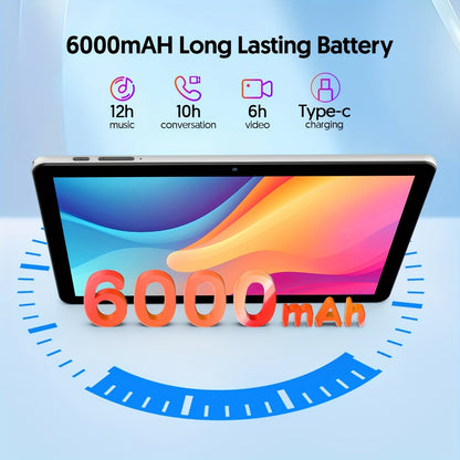 10 Inch Android 14 Tablet 8GB RAM 32GB ROM 1TB Expandable Octa-Core 1280x800 IPS Touch Screen Dual Camera WiFi 2-in-1 Tablet PC with Optional Keyboard Mouse Case & Stylus – White