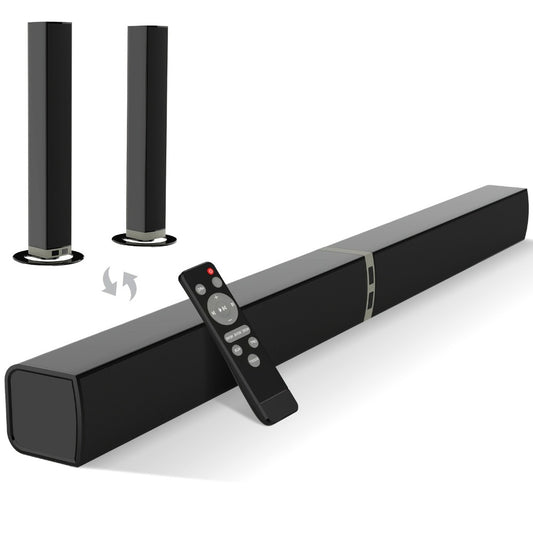 2-in-1 Separable TV Soundbar with Subwoofer – Surround Home Theater Sound Bar for Smart TV, ARC, Optical & AUX Connection, DSP Technology, Infrared Remote Control, Wireless Speaker System