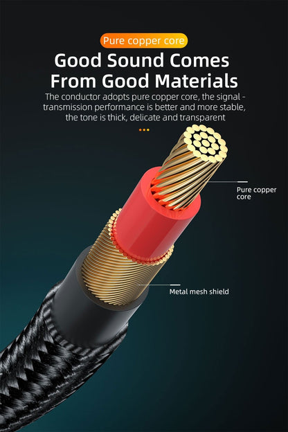 3.5mm TRRS Headphone Extension Cable with Mic Male to Female Stereo Audio Cable for Smartphone PC TV Headphone PS4 Car Audio Speaker Gaming