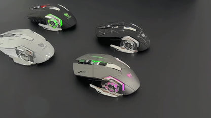 Wireless Gaming Mouse RGB Rechargeable T-WOLF 2.4GHz Ergonomic Large Mouse for PC Laptop Tablet Mac Chromebook Adjustable DPI Quiet Click Work Gaming Study Back to School Gift