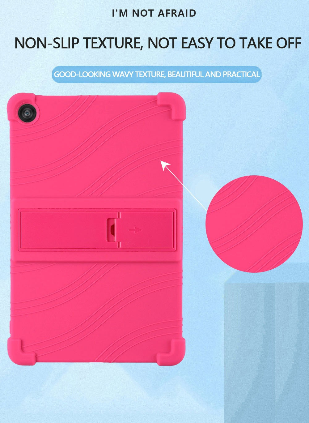 T-Mobile Revvl Tab 2 Case 10.1 Inch Shockproof Soft Silicone Protective Cover Slim Flexible TPU Shell Full Body Protection Anti-Scratch for Revvl Tab 2 Black Blue Rose Red