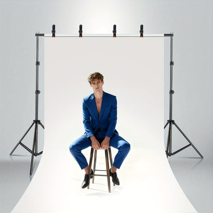 Backdrop Stand 10x7Ft Adjustable Photo Studio Background Support Kit with 4 Crossbars 4 Clamps Carry Bag for Parties Events Weddings Decoration Photography SH