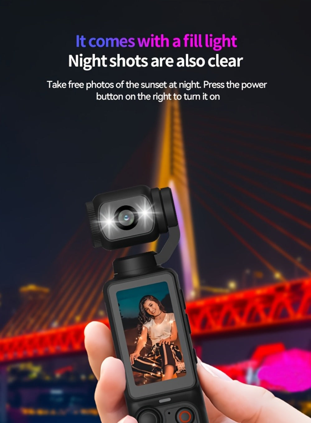 UHD Pocket Camera with 180° Rotating 1.9" Screen, 2000mAh Battery, Webcam Function, USB-C Charging, 32GB Memory Card Included, Mini Compact Camera for Outdoor Sports Cycling Travel Vlogging