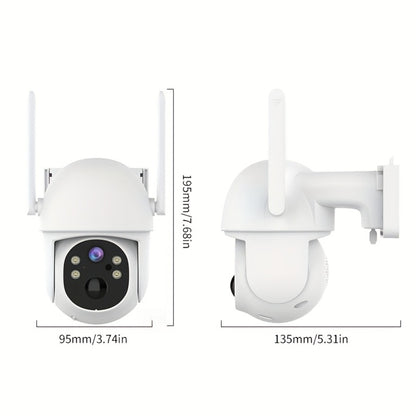 Solar Outdoor Security Camera 2 Pack with AI Human Detection – IP54 Waterproof, HD Color Night Vision, Two-Way Audio, Wireless WiFi, Wire-Free Home Surveillance System