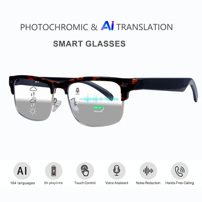 ChatGPT AI Translation Glasses with 160-Language Real-Time Translation, Photochromic Lenses, HiFi Audio & HD Calls – 19 Frame Styles, Unisex Smart Eyewear for Travel & Business