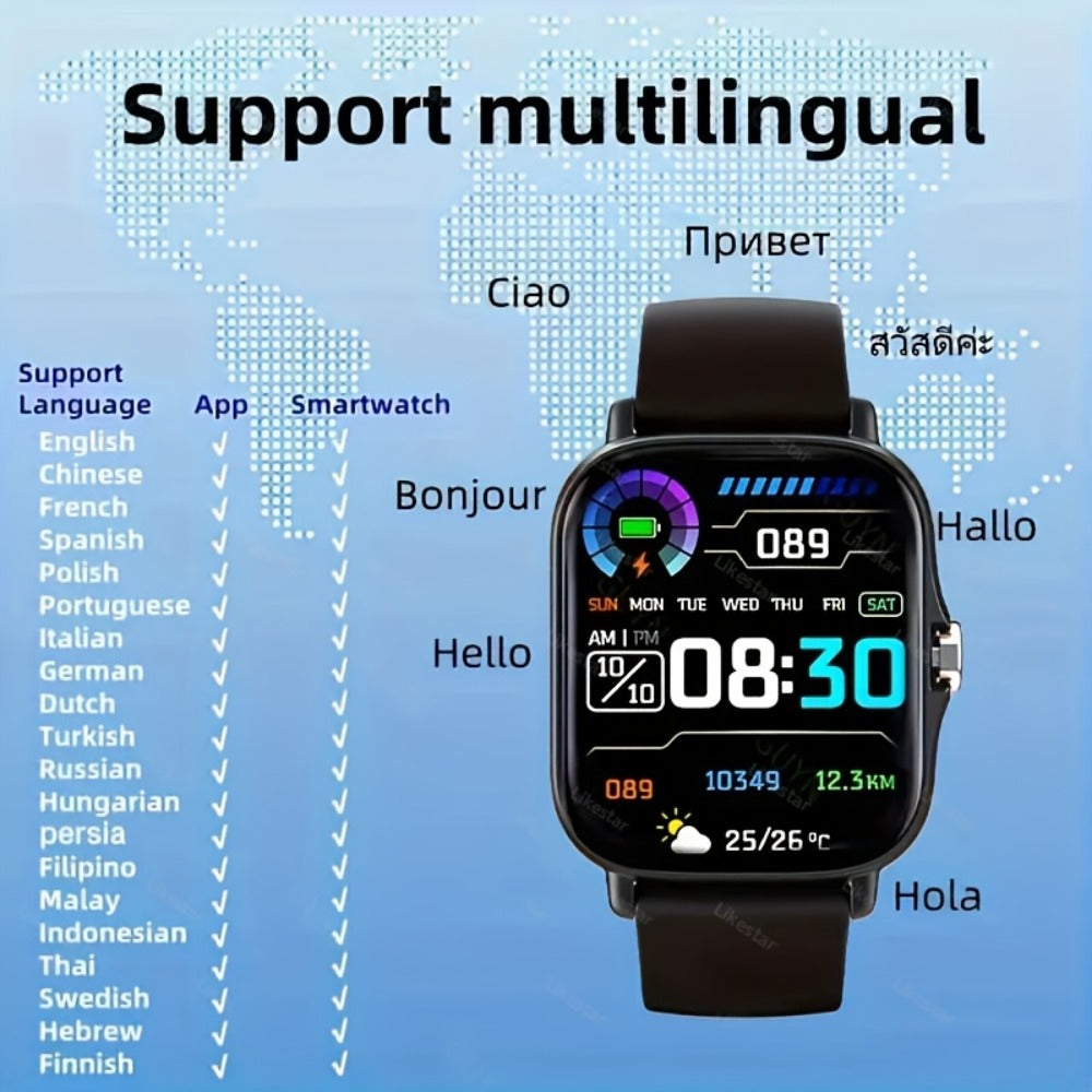 GPS Smartwatch 1.83 Inch Full Touch Screen Fitness Tracker with Calling Navigation Multi-Sport Modes Remote Camera Music Player USB Rechargeable Dual TPU Straps Men Women Android iPhone – Silver Black Pink