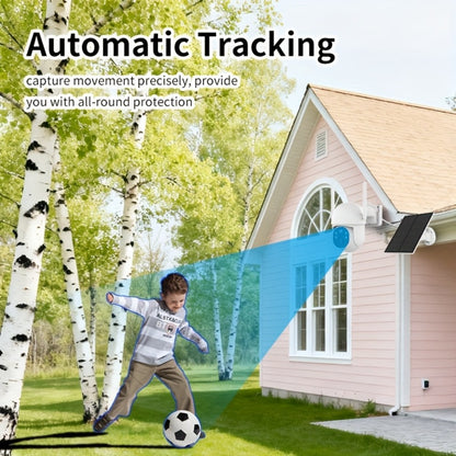 Encrypted Cloud Solar Security Camera Outdoor 3MP AI Detection – App-Controlled Pan Tilt, Full Color Night Vision, Sound & Light Alert, Two-Way Audio, Waterproof Wireless WiFi Camera