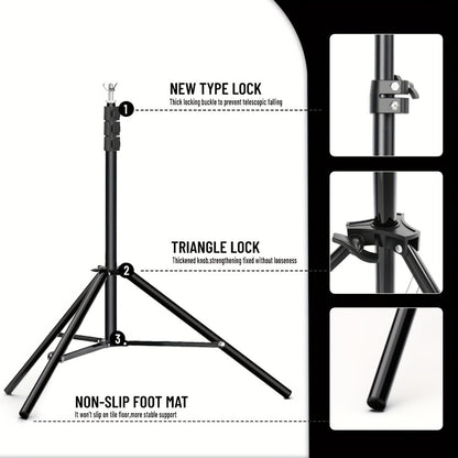 Multi-Size Adjustable Backdrop Stand Kit 10x10ft & 6.5x6.5ft – Heavy Duty Sturdy Background Support System for Photo Studio, Wedding, Party & Event Photography, Quick Setup Design